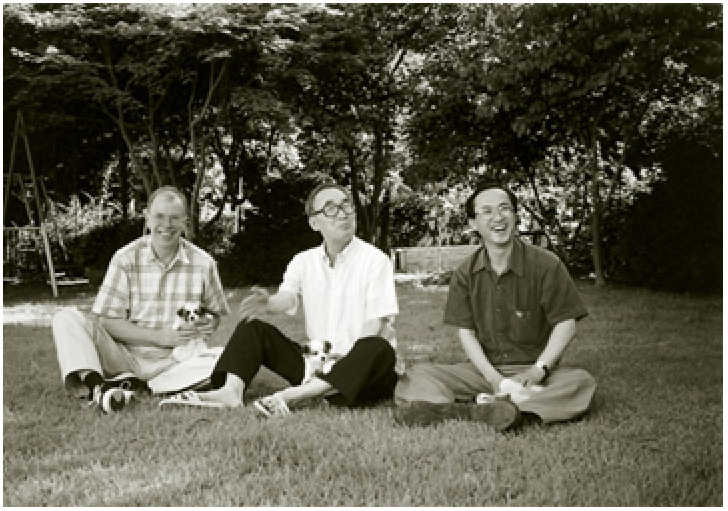 1998. at his house with Brother Anthony and Kim Yngmu, the translators of his works into English