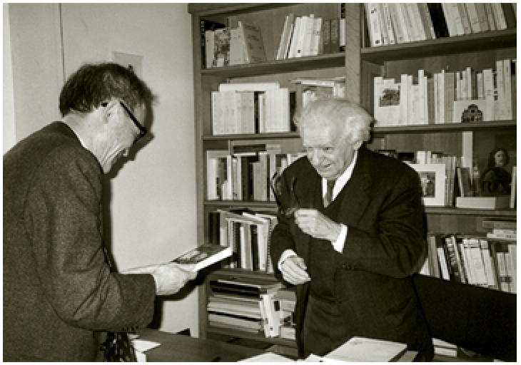 1998. with French poet Yves Bonnefoy